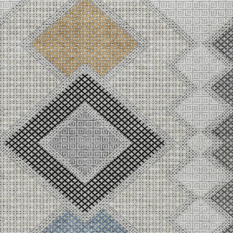 HomeRoots Geometric Transitional Rectangle Outdoor Rug