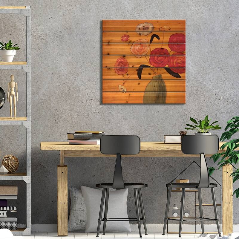 Mojo I Print On Wood by Katy Olsen - Multi-Color