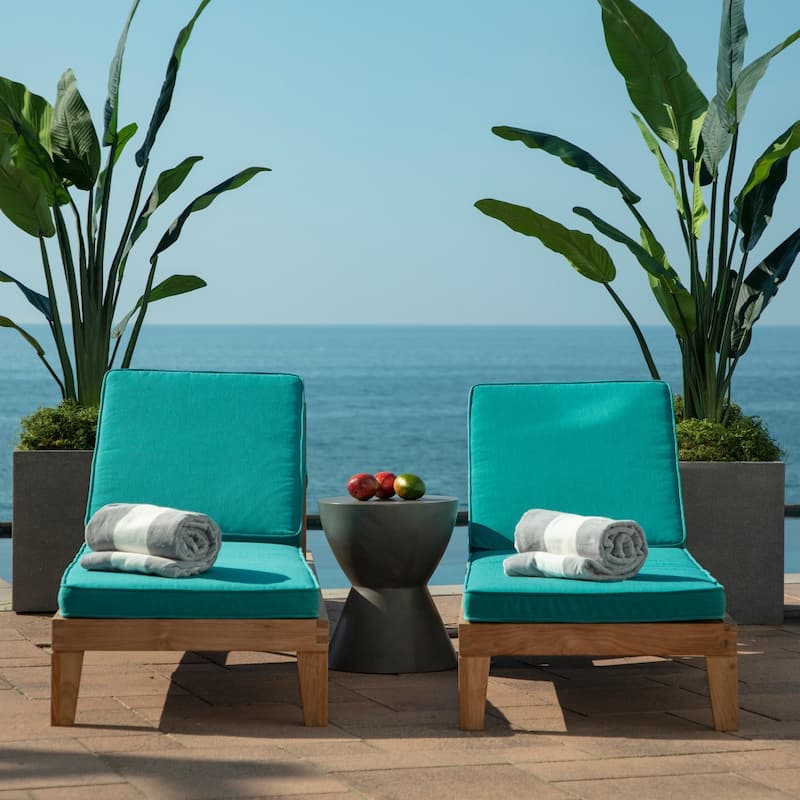 ARDEN Foam Outdoor Double Welted Chaise Lounge Cushion, 21 x 72