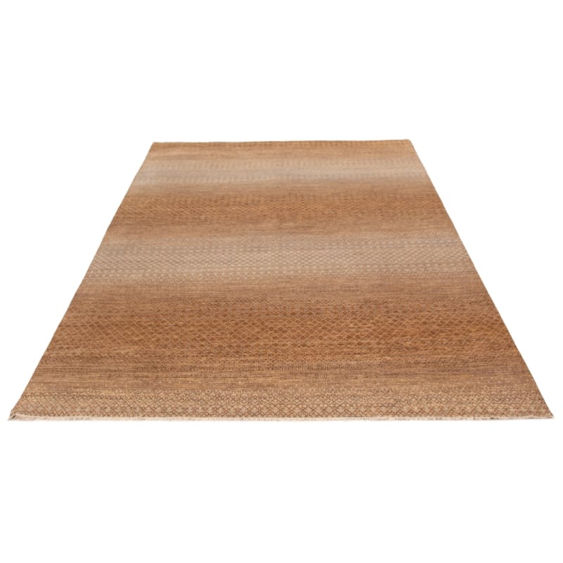 ECARPETGALLERY Hand-knotted Silk Shadow Brown Wool Rug - 9'0 x 12'1