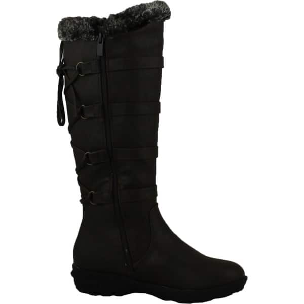 Shop Forever Aura 42 Womens Back Lace Up Knee High Boots Winter