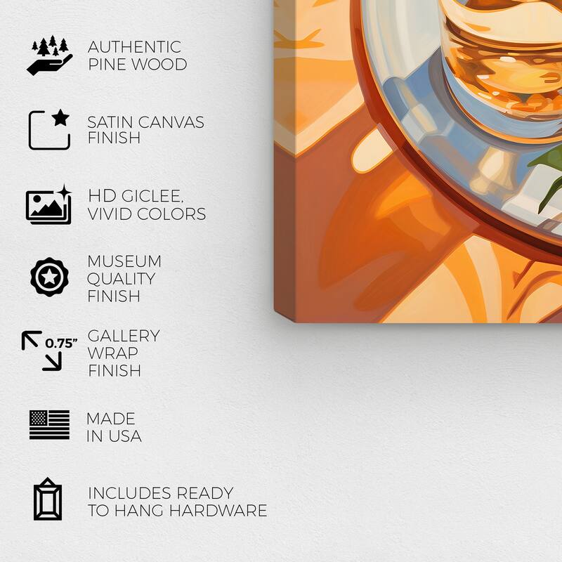 Wynwood Studio Canvas Drinks and Spirits Naranjas Orange and Army Green Traditional Wall Art Canvas Print