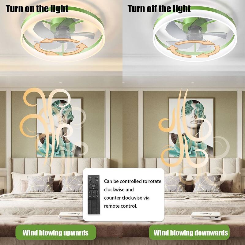 20'' Remote Control Ceiling Fan with Dimmable LED