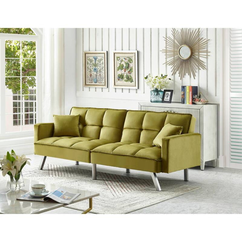 Comfortable Velvet Sleeper Sofa Bed by Legend Furniture