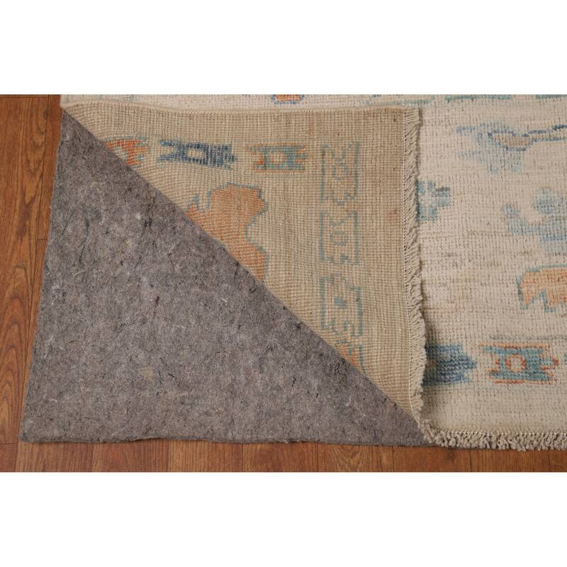 Vegetable Dye Oushak Turkish Area Rug Handmade Traditional Wool Carpet - 8'4"x 10'1"