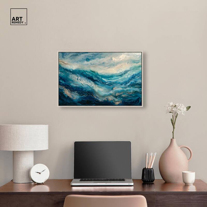 Jeweled Waters Canvas by Art Remedy