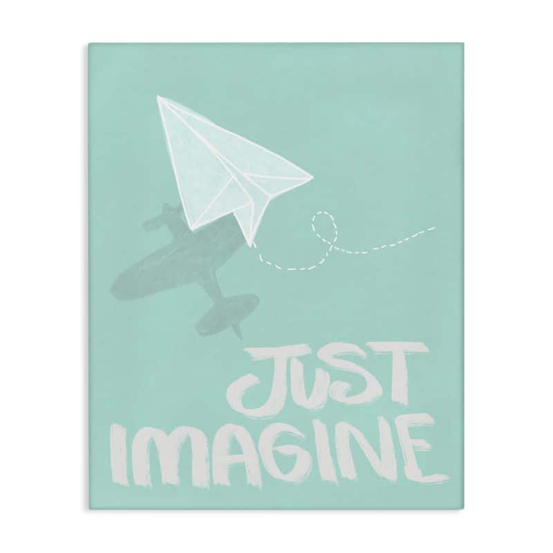 Stupell Inspirational Just Imagine Phrase Canvas Wall Art Design By Chen Alyesh - 36 x 48