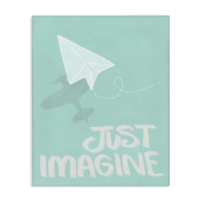 Stupell Inspirational Just Imagine Phrase Canvas Wall Art Design By Chen Alyesh