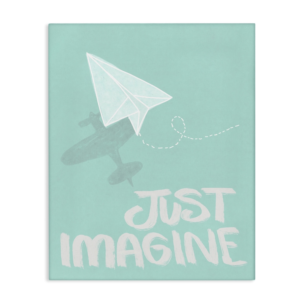 Stupell Inspirational Just Imagine Phrase Canvas Wall Art Design By Chen Alyesh