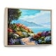 preview thumbnail 2 of 6, Designart 'Colorful Flowers In Coastal Scenery' French Country Framed Canvas Wall Art