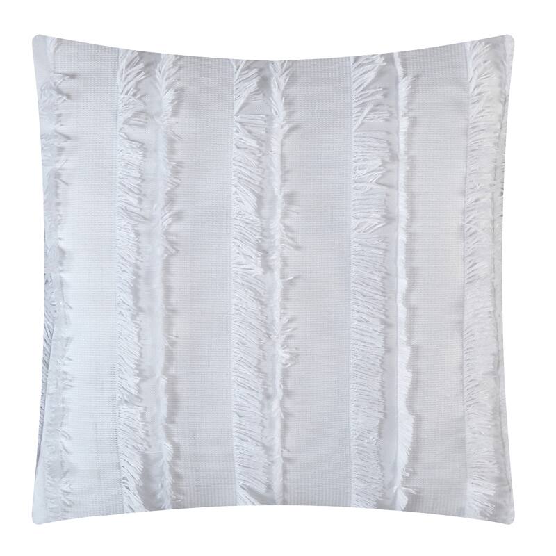 Porch & Den Summerwood Solid Color Fringe Stripe 7-piece Comforter Set
