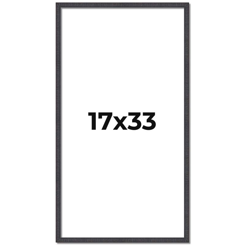 17x33 Frame Brown Picture Frame - Complete Modern Photo Frame Includes