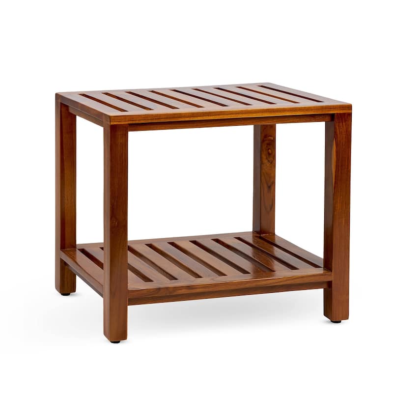 TeakCraft The THEIA, Fully Assembled Teak Shower Bench 21 Inch