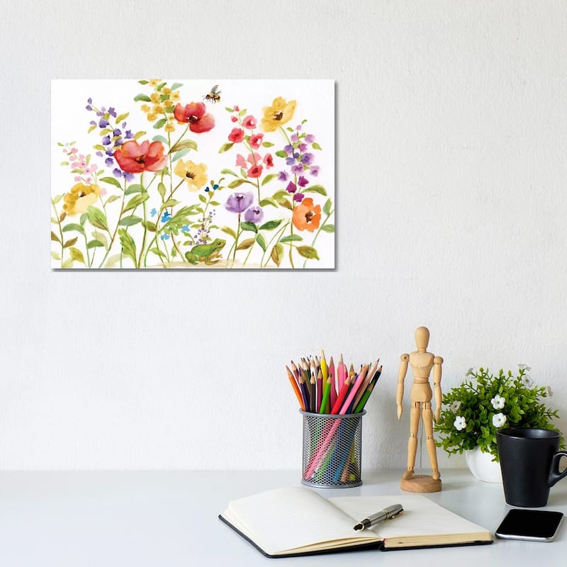 iCanvas "Garden Frog" by Nan Canvas Print - 8x12x0.75