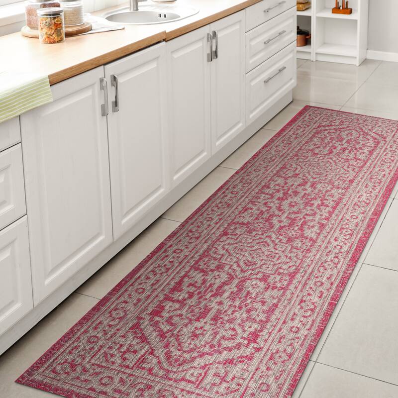 JONATHAN Y Rozetta Medallion Textured Weave Indoor/Outdoor Area Rug