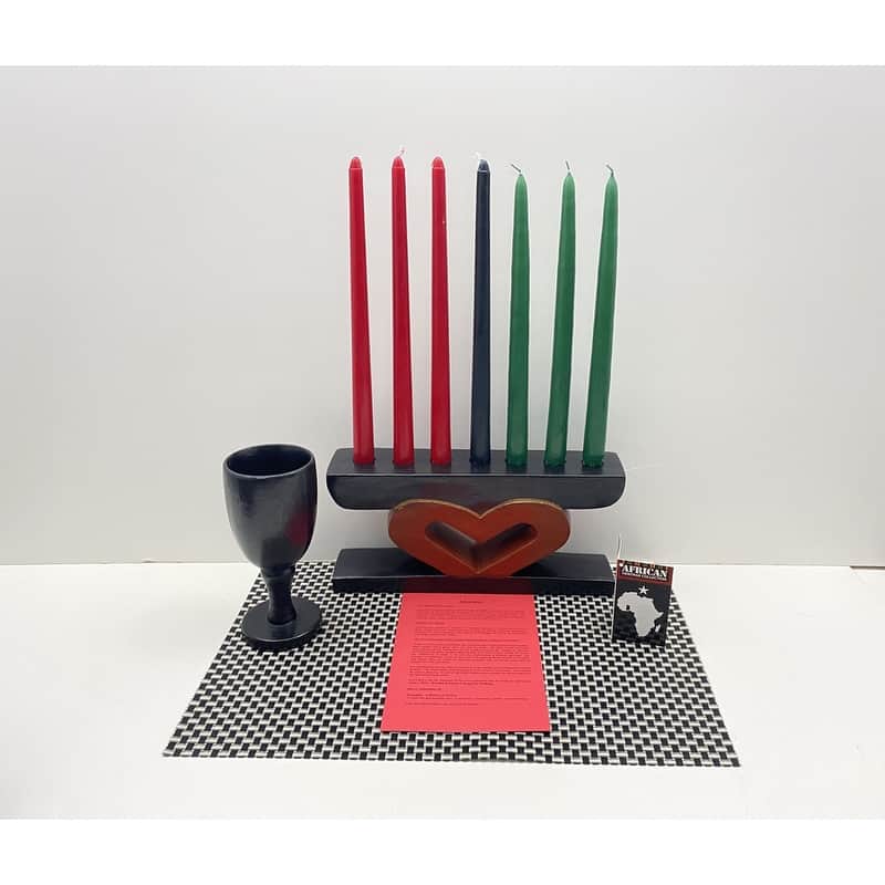 Handcrafted Kwanzaa Heart Celebration Set (Ghana)