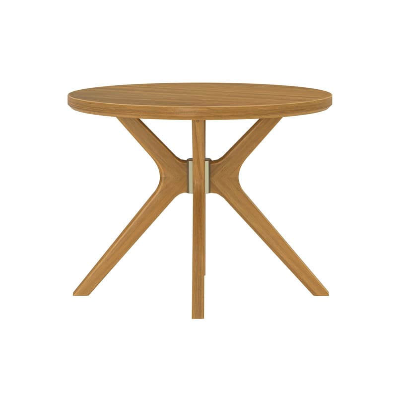Solid Wood Cross Leg 38" Round Dining Table