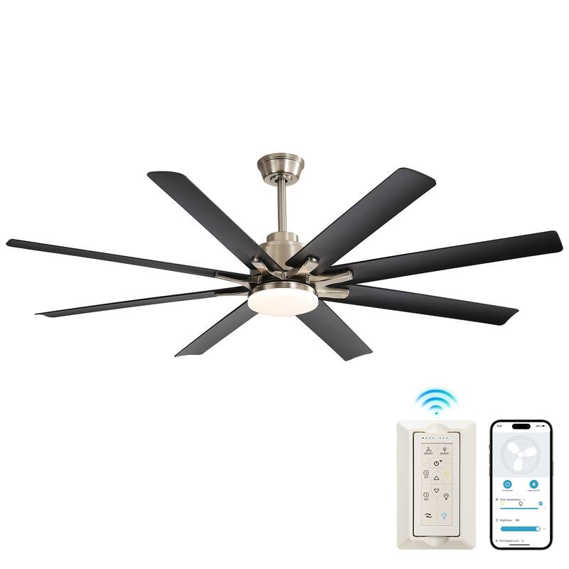 52-Inch Smart Ceiling Fan With Lights and 6 Wind Speed