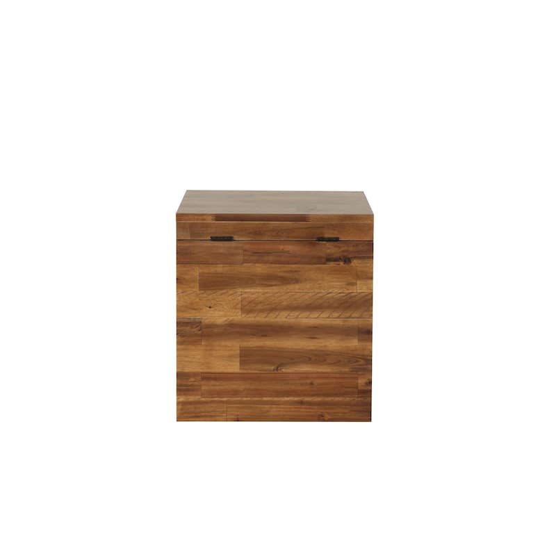 Emilia Dark Brown Storage Cube Trunk