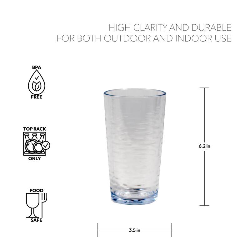 Tritan Foundry Jumbo Drinkware Set, Clear, 20.6 Oz, Set of 6