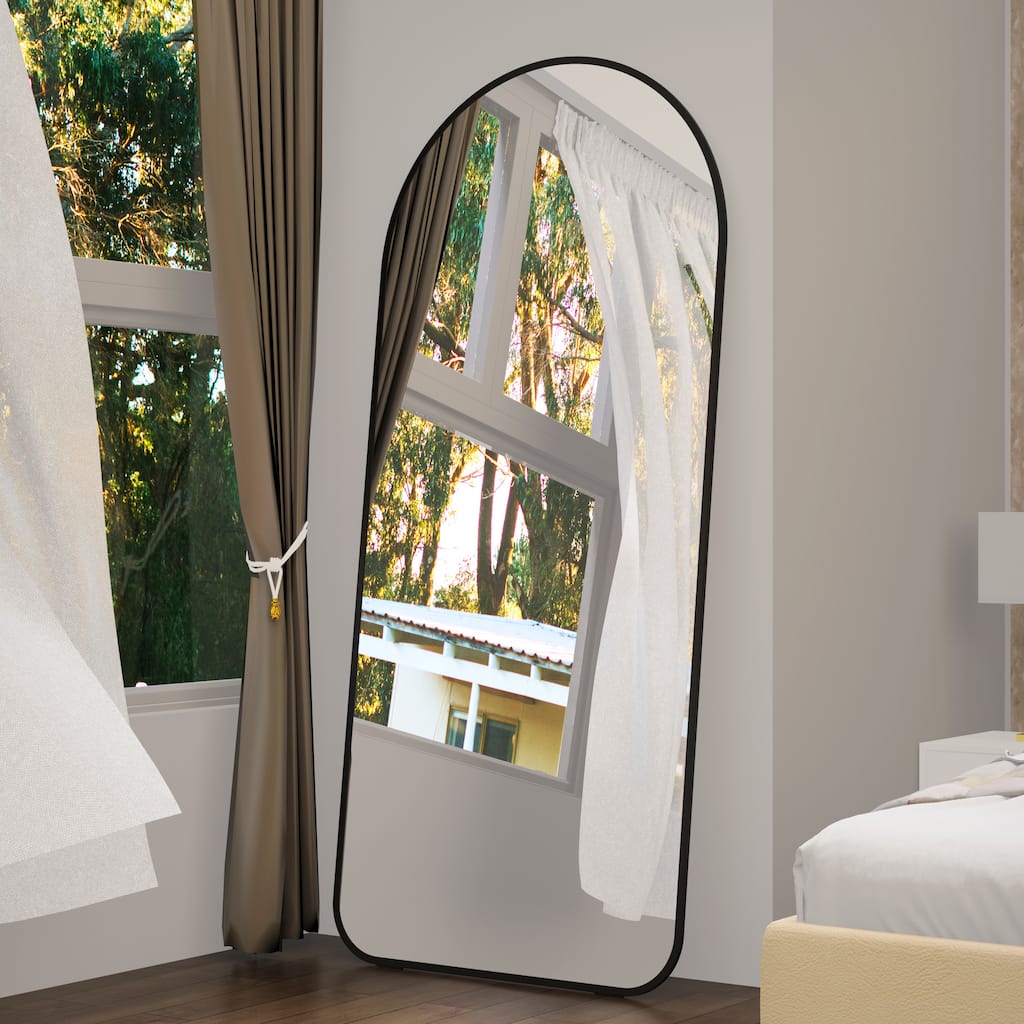 Arch Full Length Mirror 71"×32" Big Full Body Mirror for Bedroom Oversized Floor Mirror