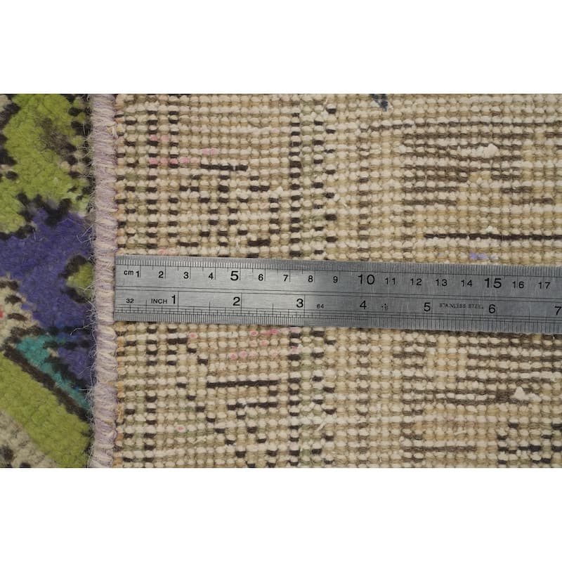 Hand Knotted Oriental 100% Wool Carpet Traditional Medallion Green Tabriz Area Rug - 9' 2'' X 6' 5''