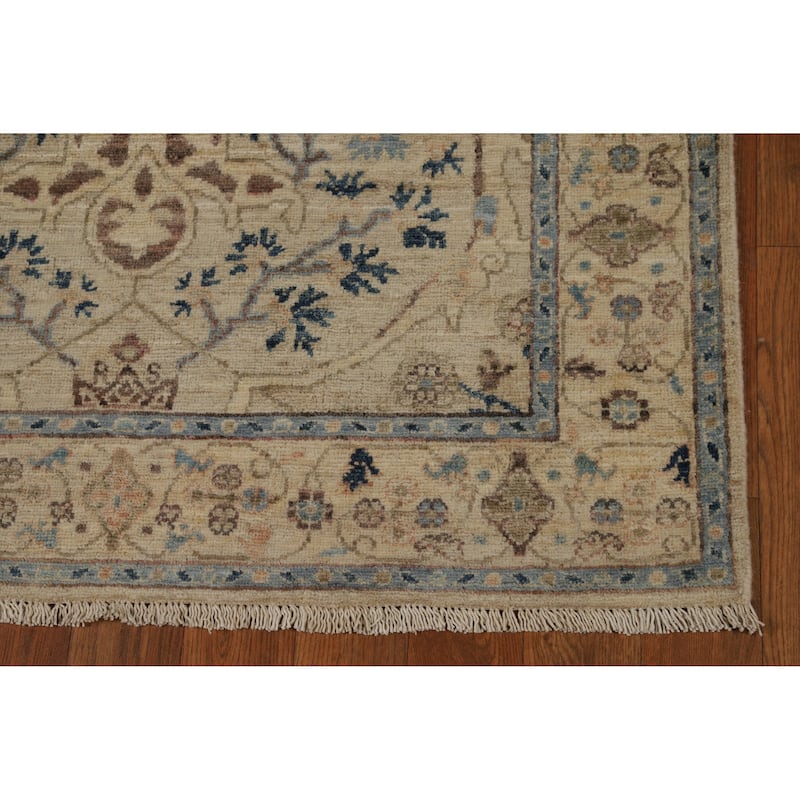 Vegetable Dye Transitional Oushak Turkish Runner Rug Wool Carpet - 3'0" x 12'5"