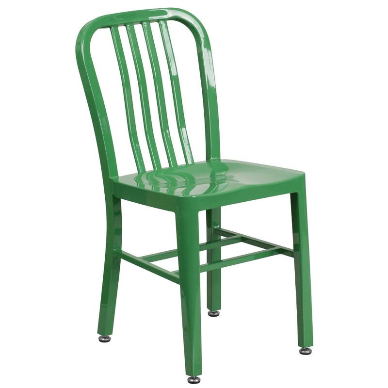Metal Indoor-Outdoor Chair - 15.5"W x 20"D x 33.25"H