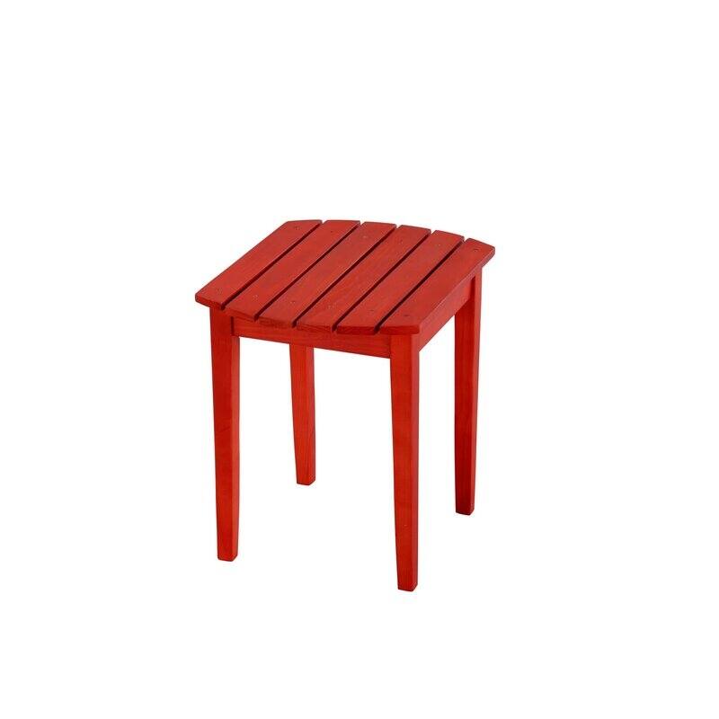 Oceanic Collection Solid Wood Side Table - Red