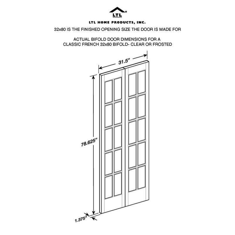 Pinecroft Classic French Glass Unfinished Pine 32-inch Bifold Door