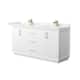 Option White / Carrara Cultured Marble Top / Satin Bronze