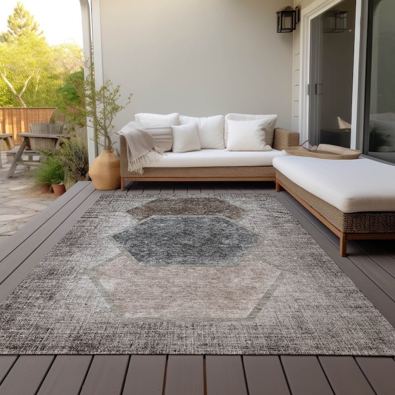 Machine Washable Indoor/ Outdoor Chantille Modern Boho Rug