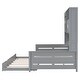 preview thumbnail 12 of 12, Full Wooden Daybed With Size Trundle and All-in-One Cabinet, Grey
