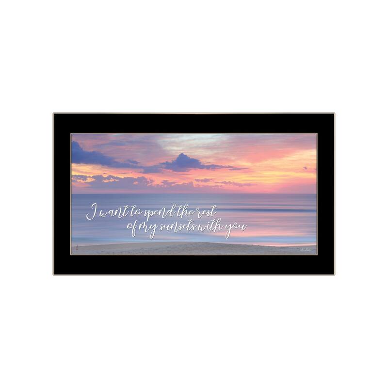 TrendyDecor4U "Rest of My Sunsets II" Framed Print Wall Art - Black