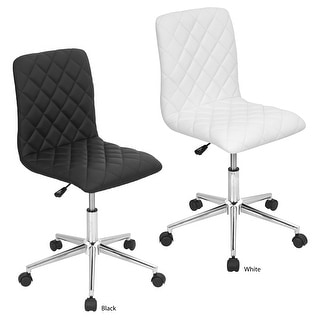 white quilted desk chair