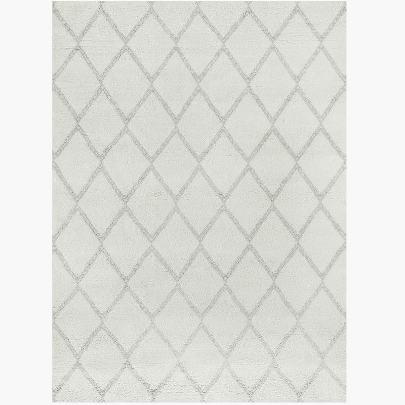 Ben Soleimani Trattino New Zealand Wool Hand-Knotted Rug - 6' x 9' - Ivory/ sand