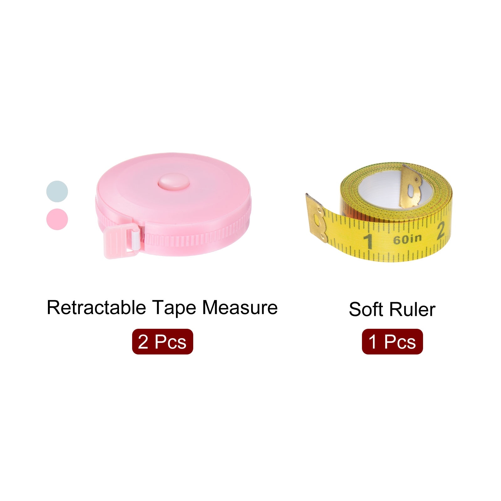 Pink Centimeter Tape Measure On Blue Stock Photo 1871371009