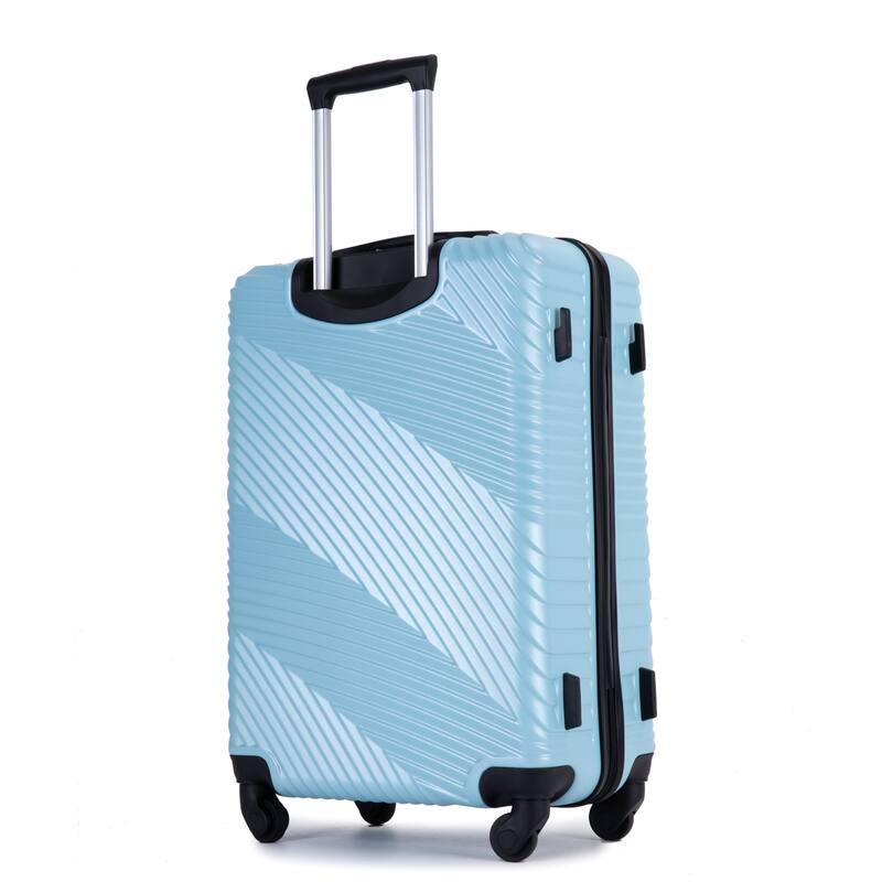 Merax 3 Piece ABS+PC Hardside Luggage Sets with Two Hooks and Spinner Wheels, for Family Travel