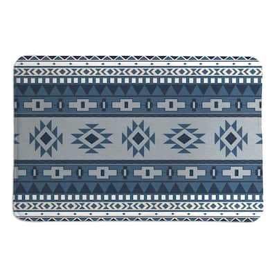 Laural Home Sedona Canyon Blue Memory Foam Rug