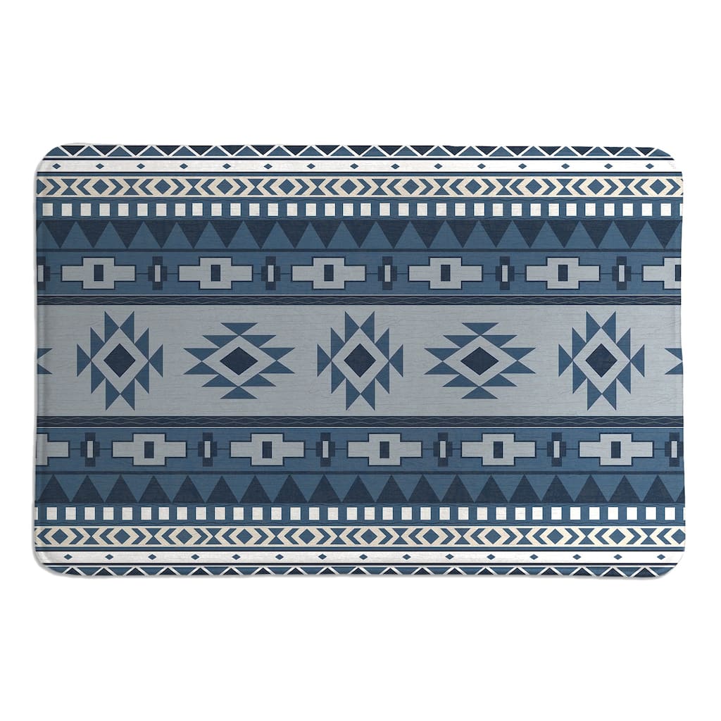 Laural Home Sedona Canyon Blue Memory Foam Rug