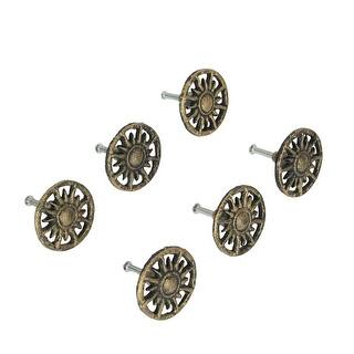 slim fit dress slacks Vintage Sunburst Cabinet Knobs Ornate Floral Design with Distressed Finish Kitchen Drawer Knobs, Antique Brass / Knob with Back Plate D / 2 Pack main image 1