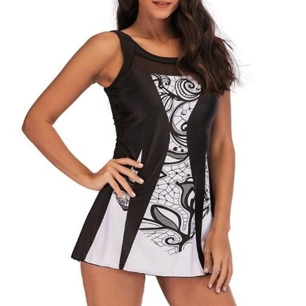 swimdress with skirt