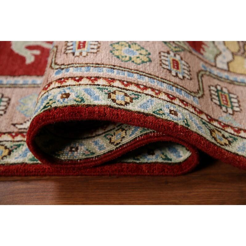 Geometric Turkish Oushak Area Rug Handmade Wool Carpet - 6'5"x 8'0"