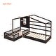 preview thumbnail 19 of 17, Wood House Bed Twin Size