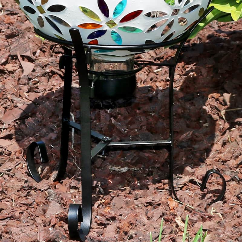 Gazing Globe Ball Stand fits 10" or 12" Globes - Black Steel - 9"