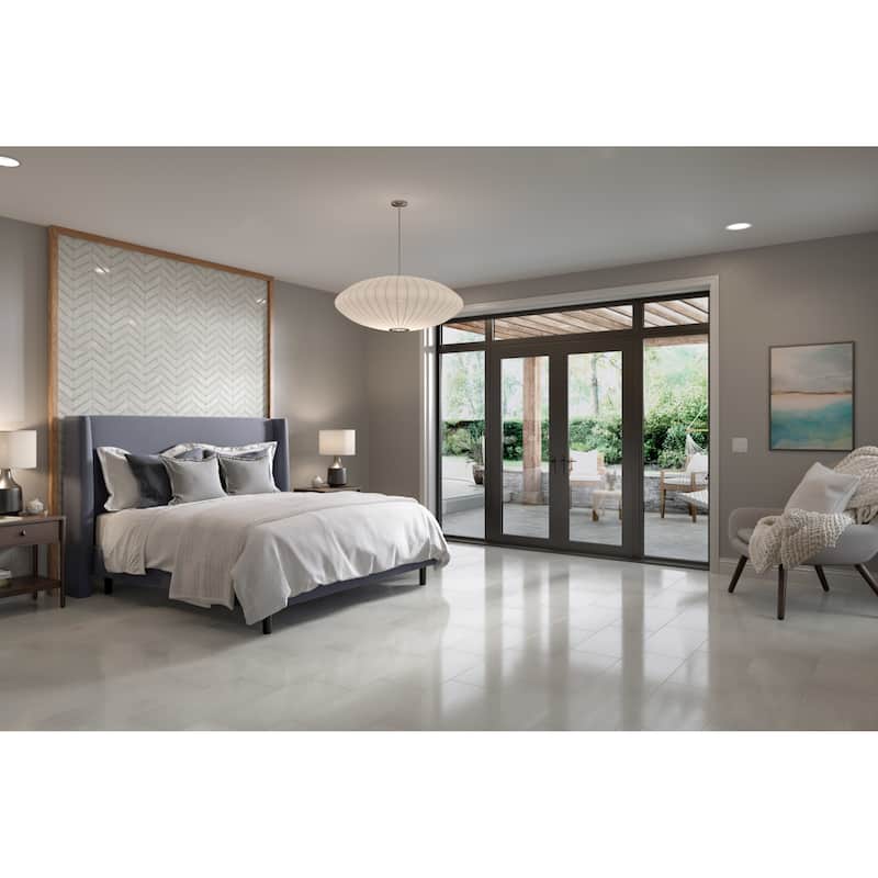Emser Tile Intrigue - 12" x 12" Chevron Floor and Wall Mosaic Tile -