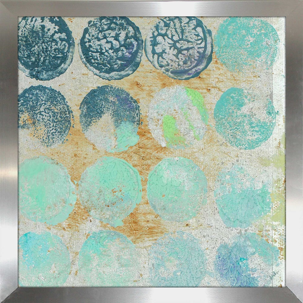 "Aqua Circles II (Square)" Print on Acrylic