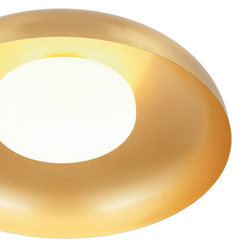 Scandinavian Iron Dome White Glass Dimmable LED Ceiling Light