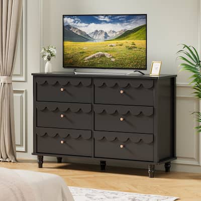6 Drawers Dresser for Bedroom Modern Closet Dressers Chest of Drawers
