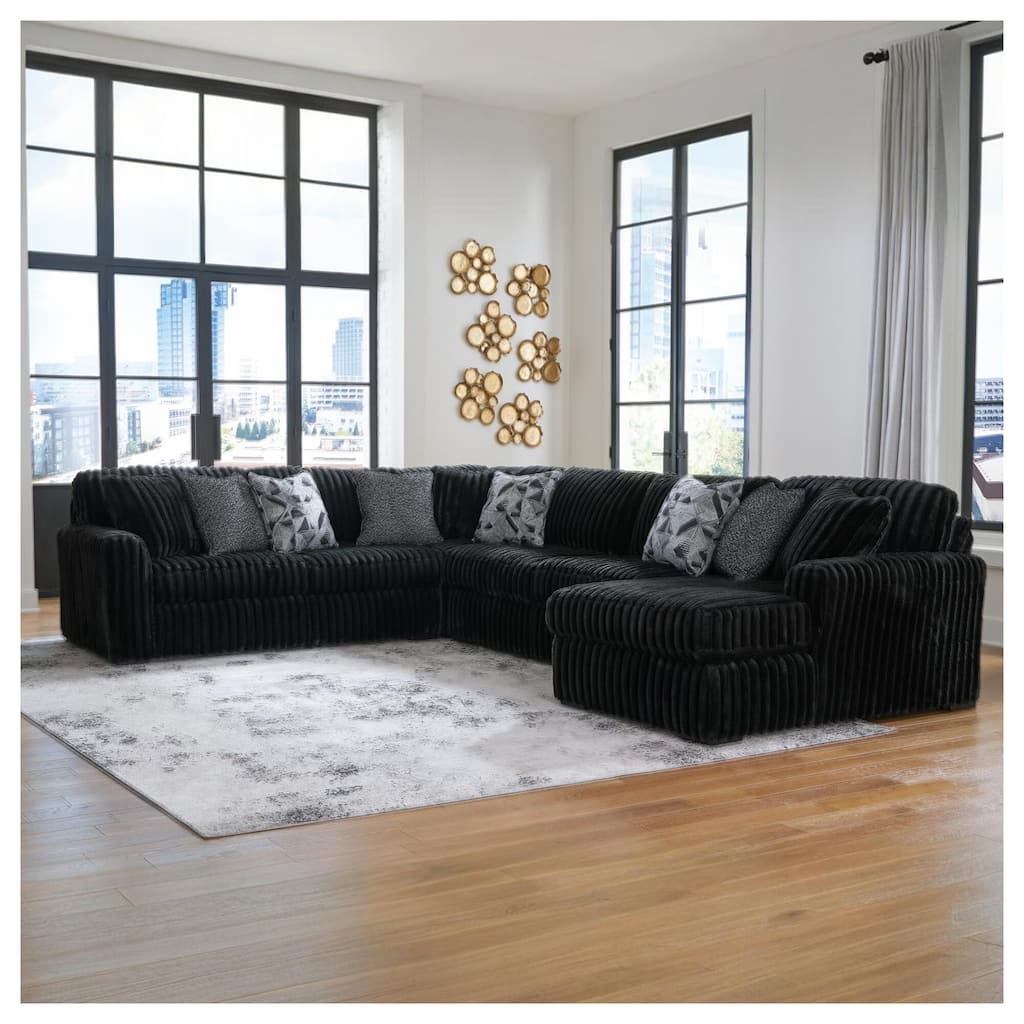 Signature Design by Ashley Midnight-Madness 4-piece Sectional - 151"W x 121"D x 40"H